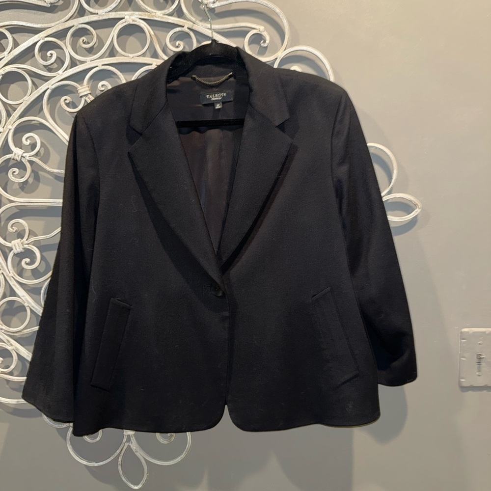 Women’s plus Black swing blazer business Talbots Sz 20